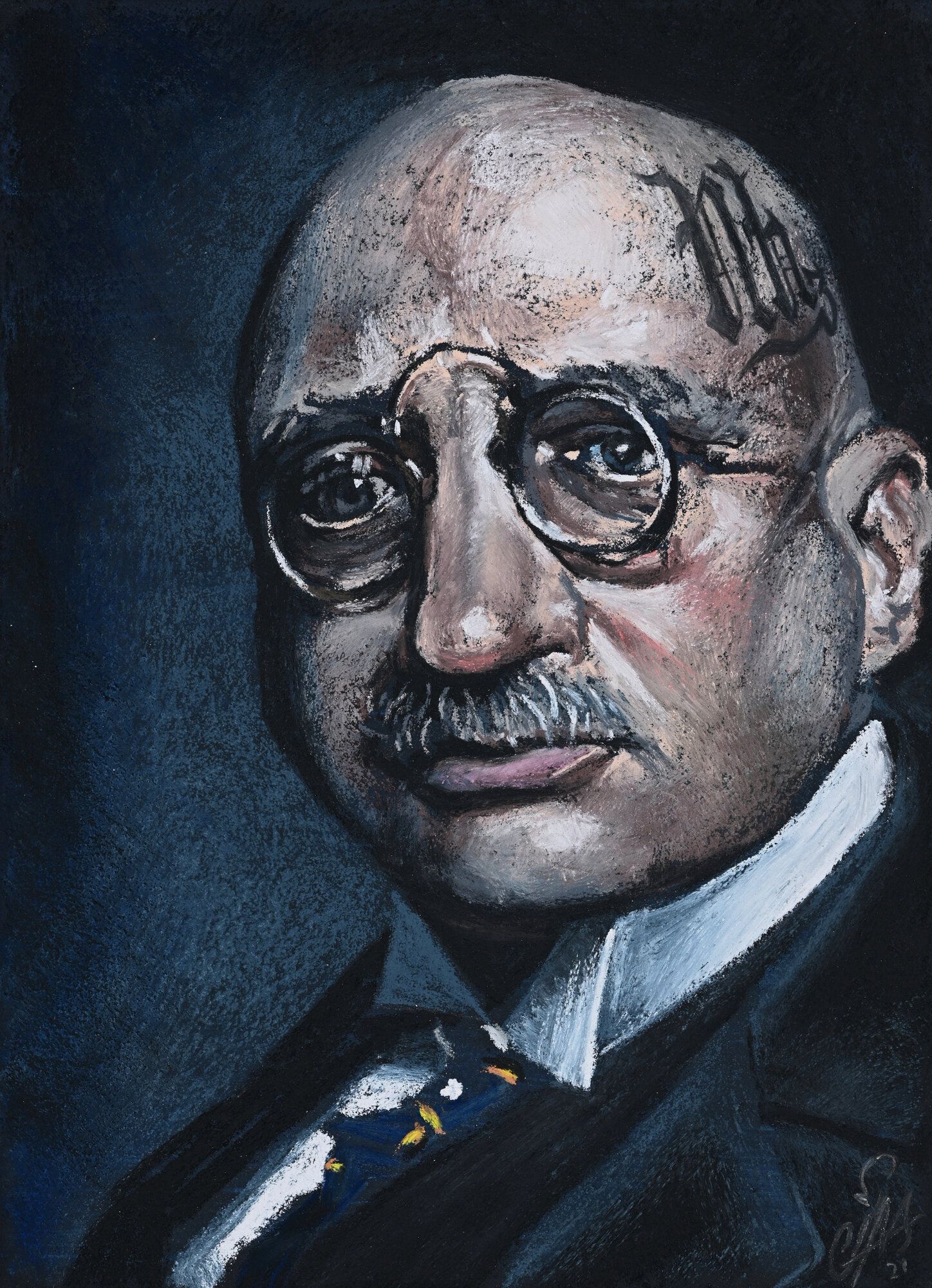 Chemist — Soft pastel on paper by Cias