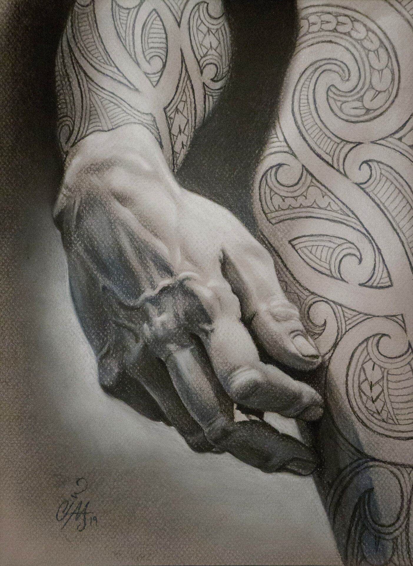 Hand of the King — Soft pastel on paper by Cias