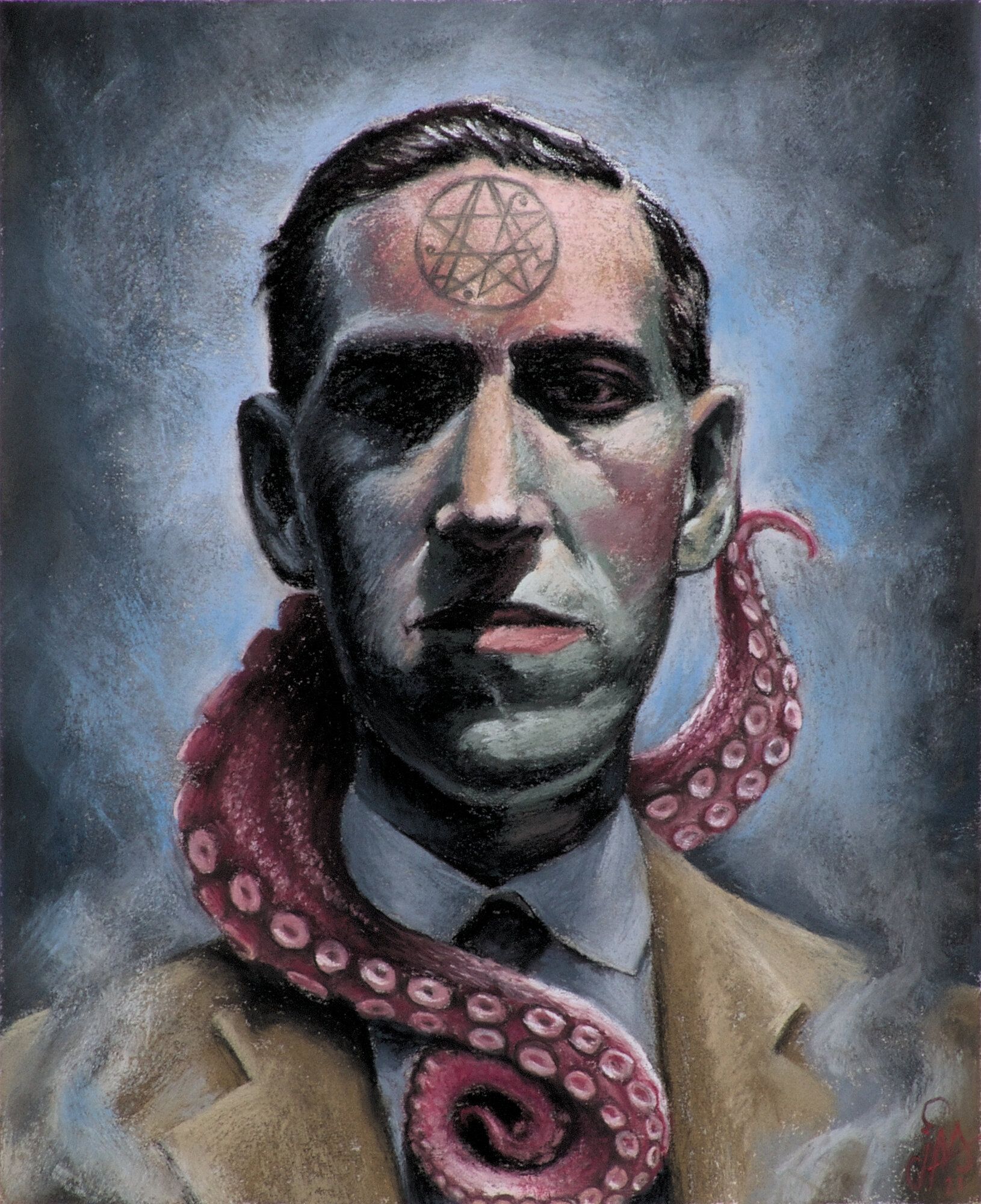 Lovecraftian — Charcoal and soft pastels on paper by Cias