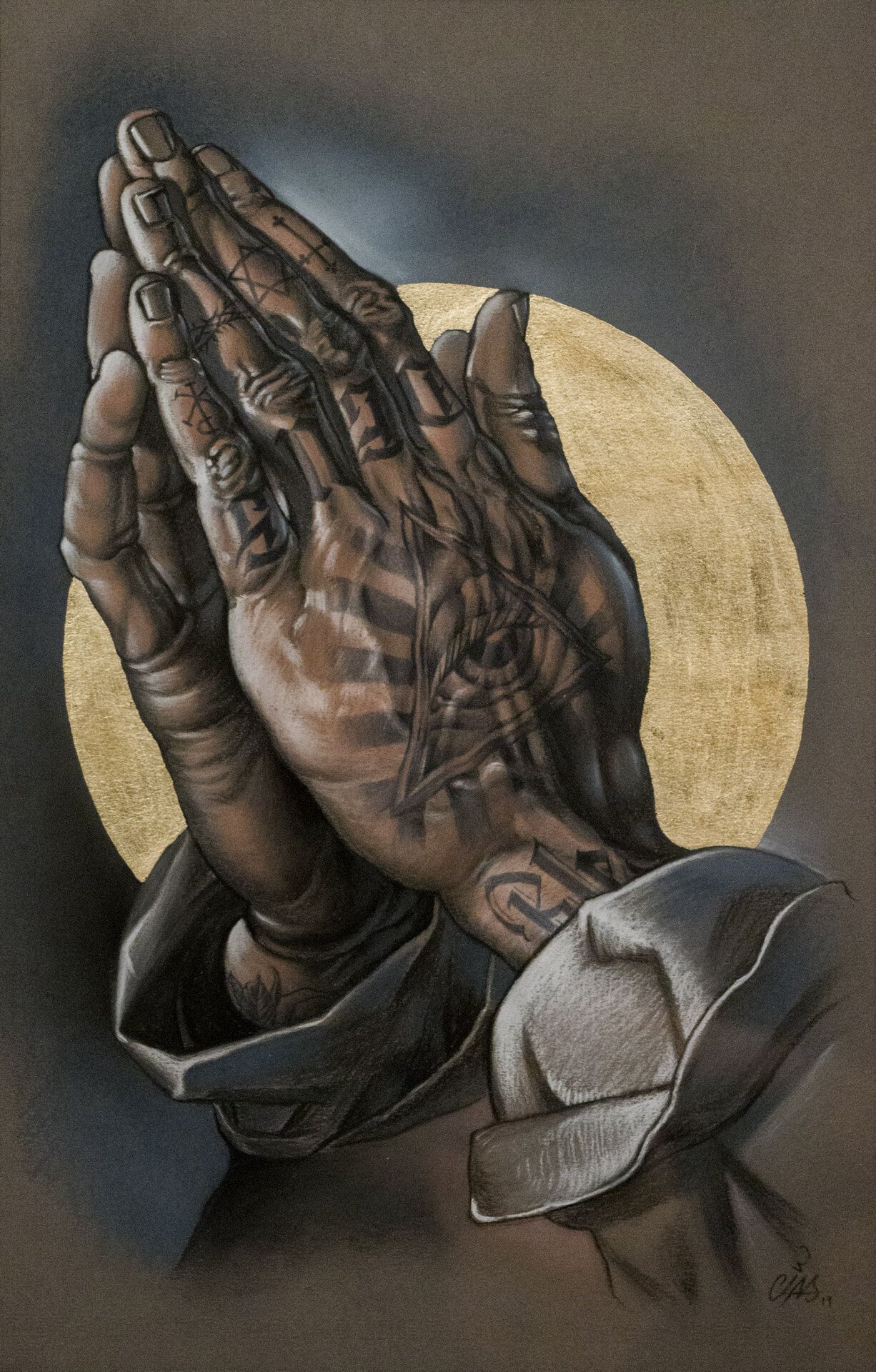 Penitent — Soft pastel on paper by Cias