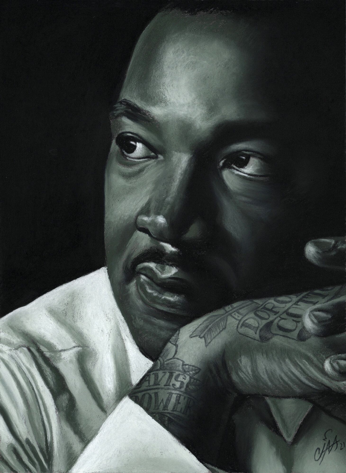 Power of the Flesh — Soft pastel on paper by Cias