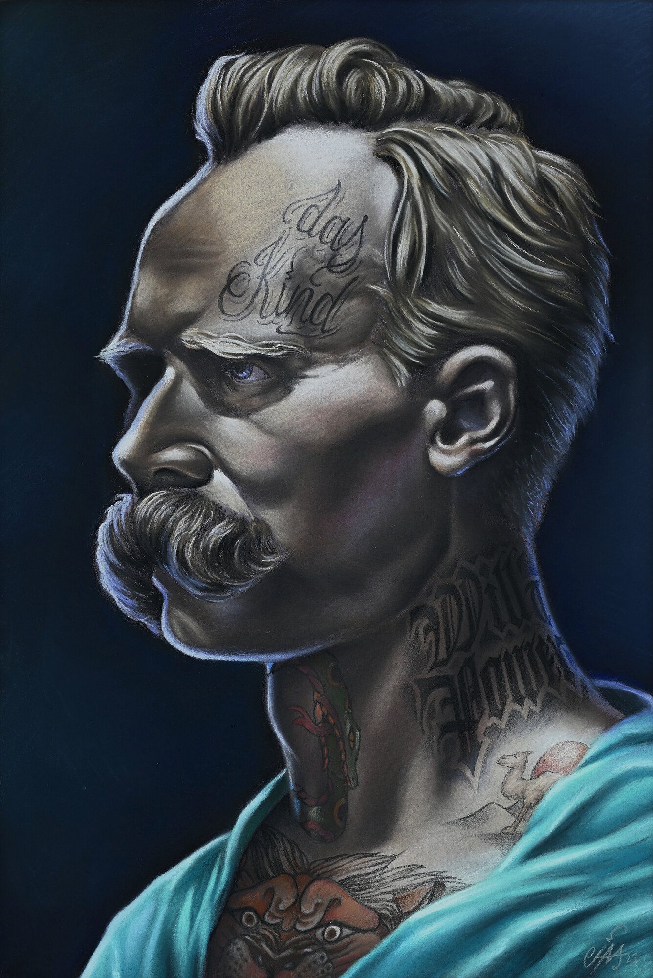 The Lion — Soft pastel on paper by Cias