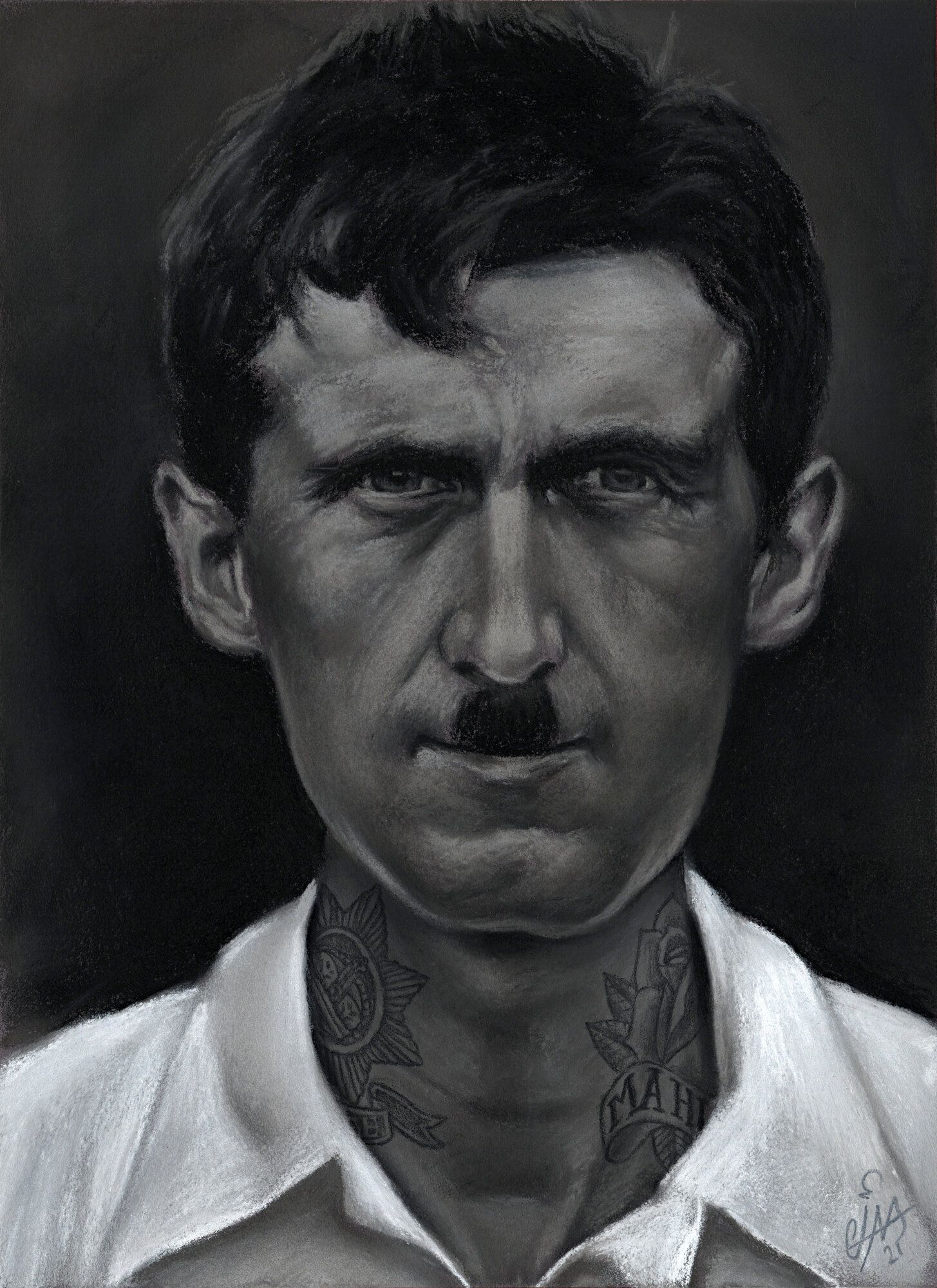 The Policeman — Soft pastel on paper by Cias