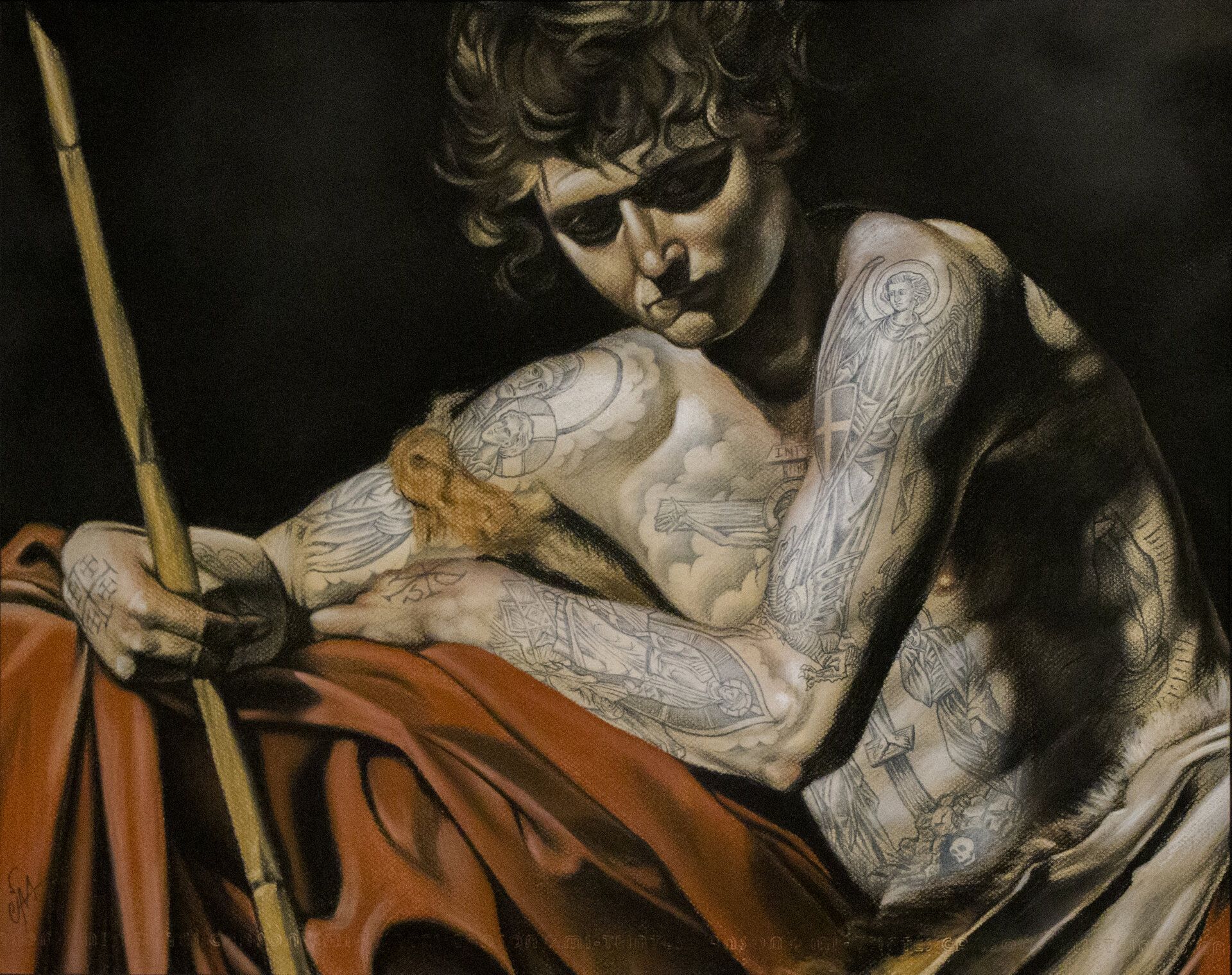 The Preacher — Soft pastel on paper by Cias