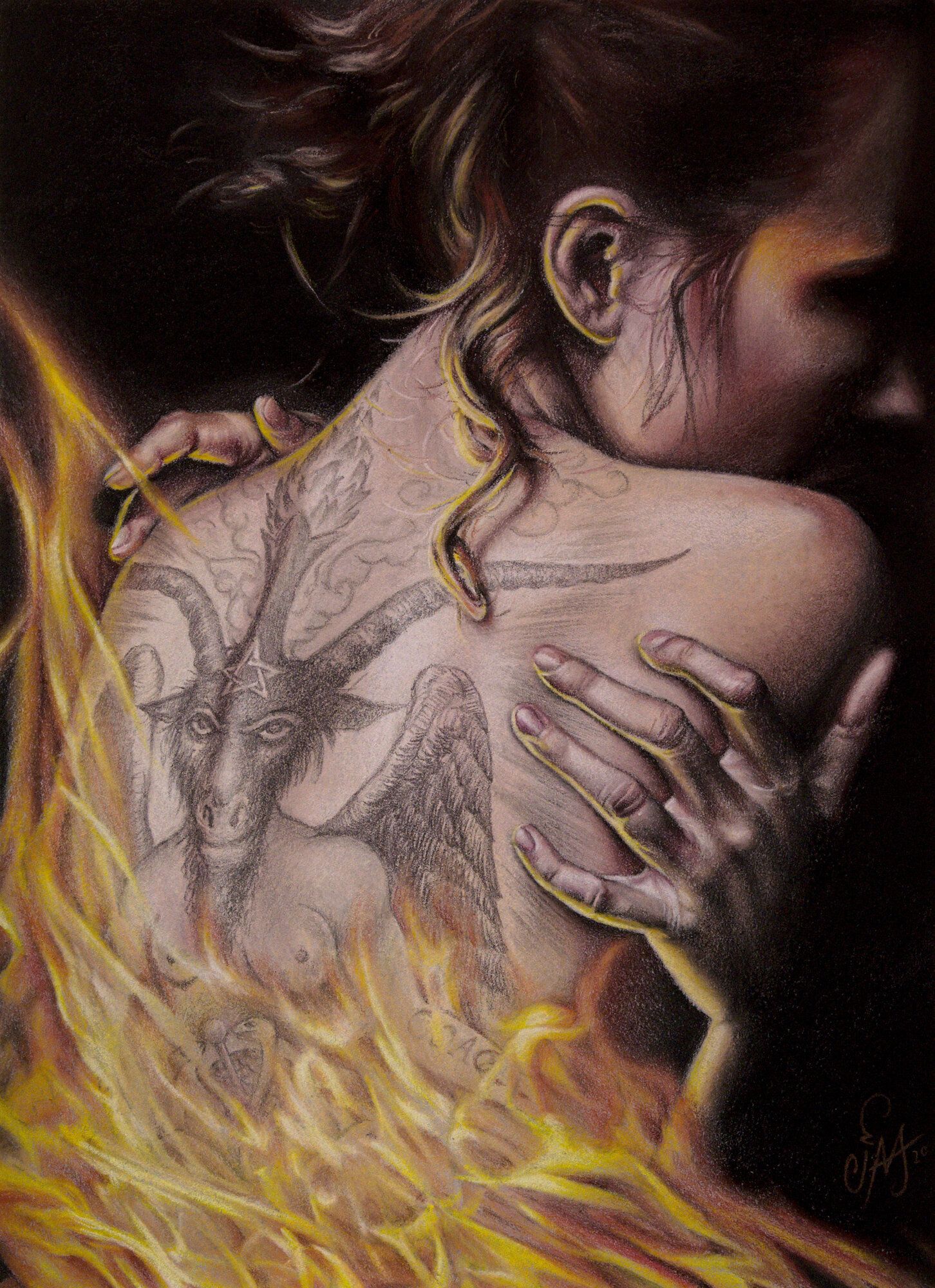 The Witching Hour — Soft pastel on paper by Cias