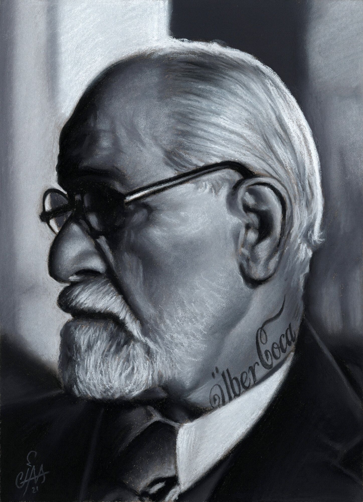 Uber Coca — Soft pastel on paper by Cias